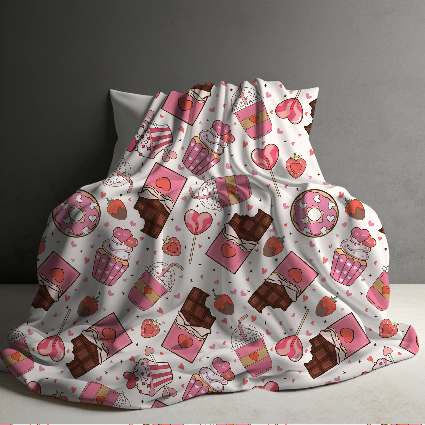 Blanket - Valentine’s Day - Chocolate & Cupcakes