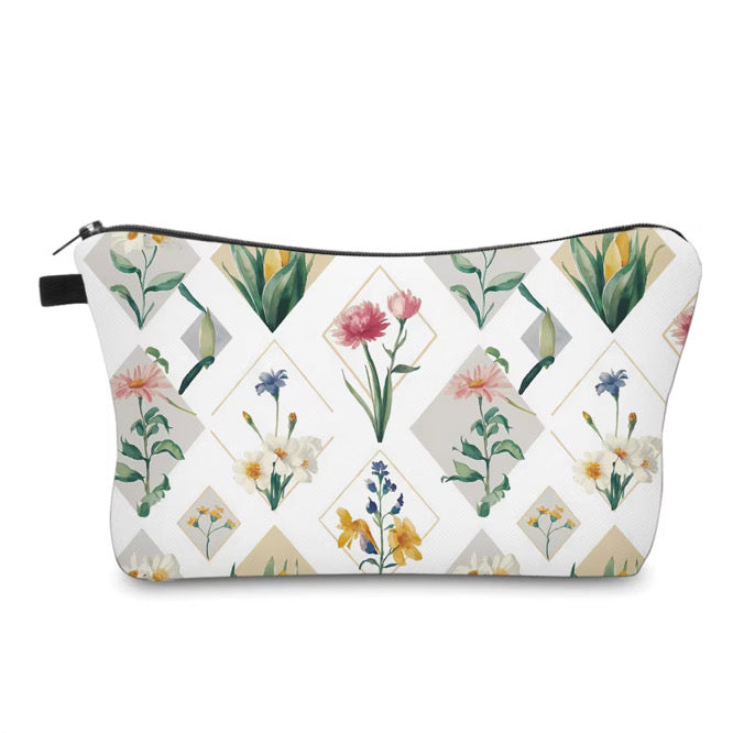 Pouch - Floral Diamonds