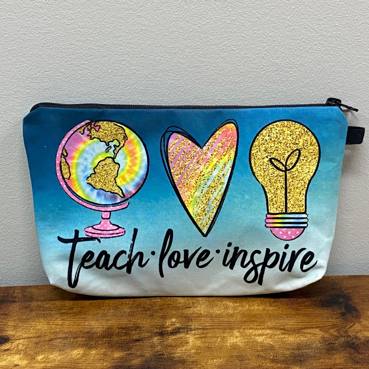 Pouch - Teacher Teach Love Inspire Lightbulb