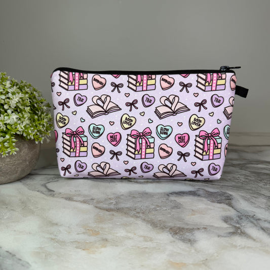 Pouch - Book Heart Romance TBR, Purple Lavender