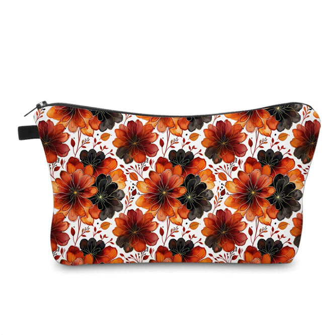 Pouch - Orange Black Floral