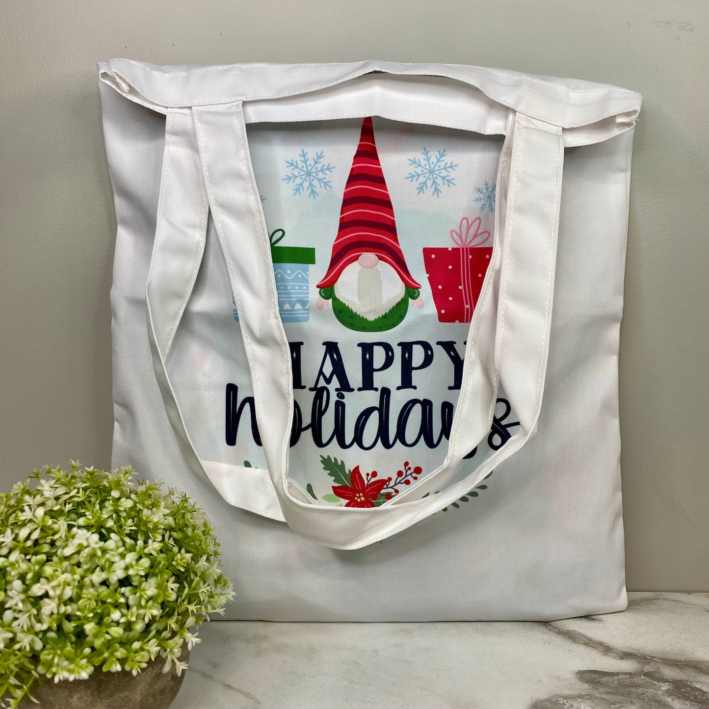 Tote Bag - Christmas - #30 - Happy Holidays Gnome