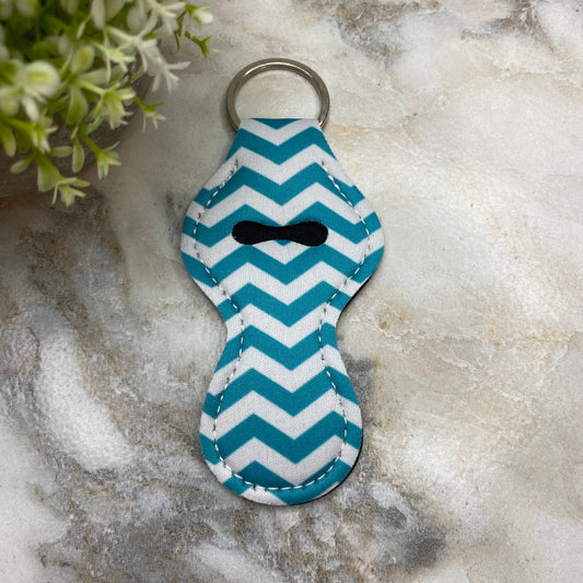 Lip Balm Chapstick Holder - #24 - Teal Chevron