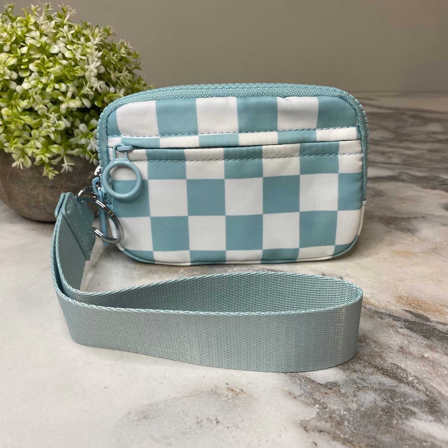 Rue - Nylon Wristlet Wallet - Checkered