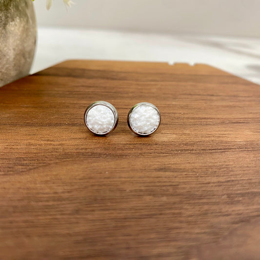 Druzy Stud Earrings - 8mm - #7