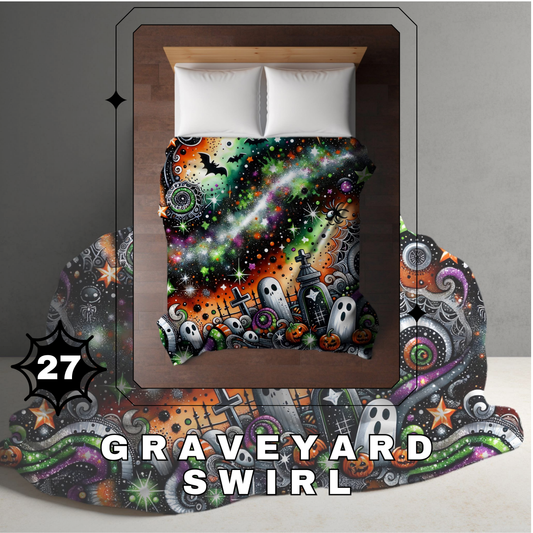 Blanket Halloween #27 - Graveyard Swirl - PREORDER ends 7/25