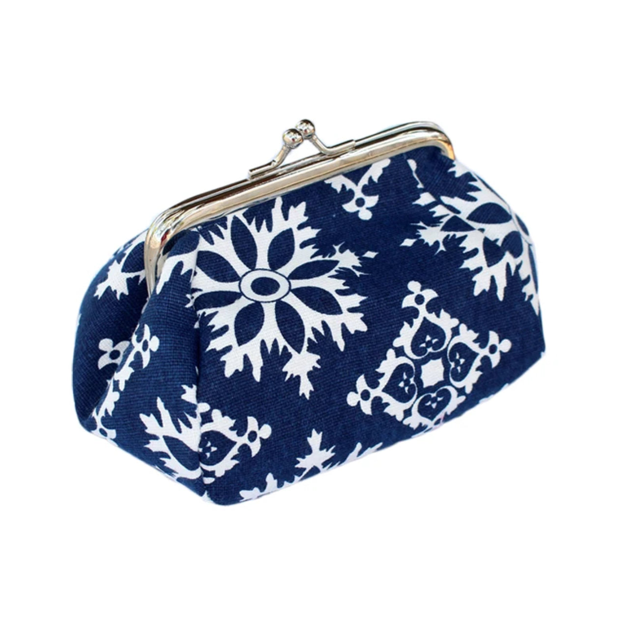 Clamshell Coin Purse Wallet - Snowflake