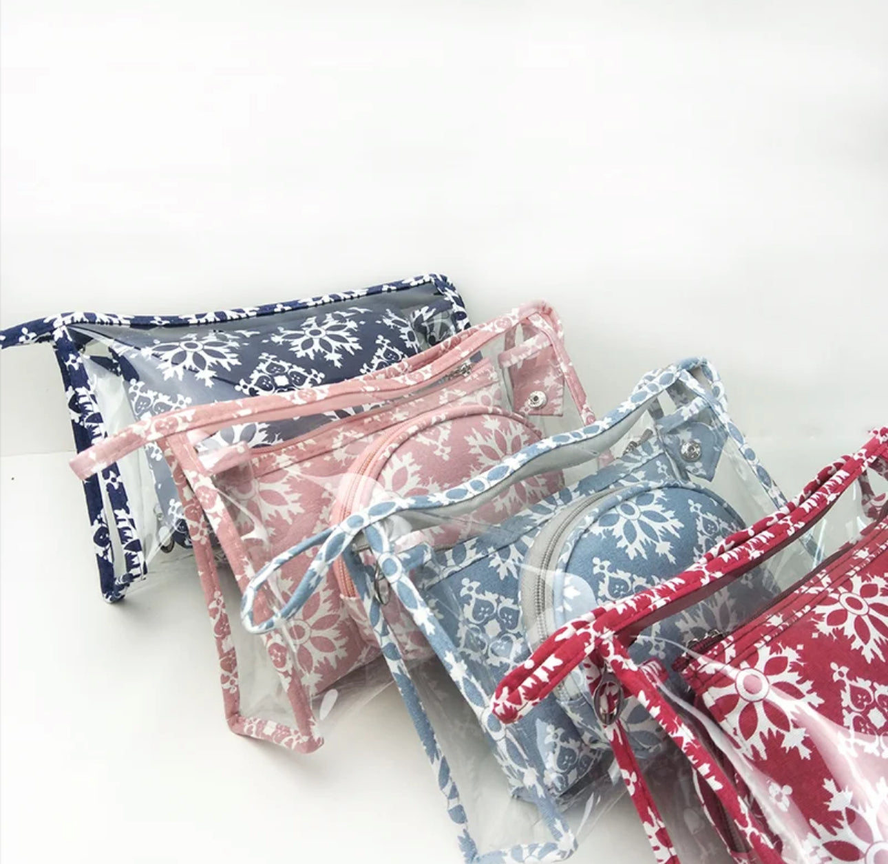 Trio Set Pouch + Clamshell - Snowflake