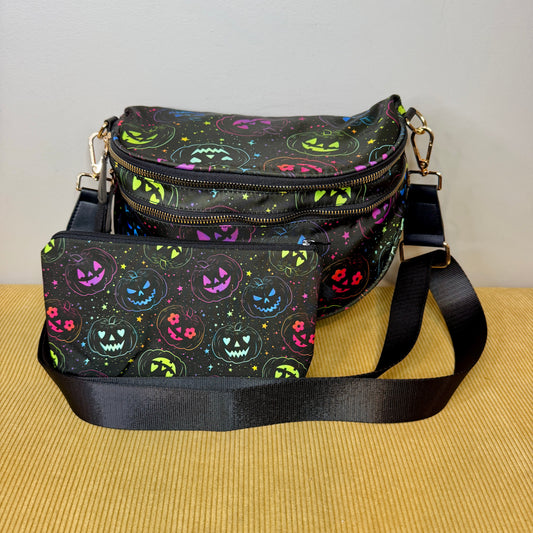 Bundled Set - Roni & Pouch - Halloween Pumpkin Rainbow