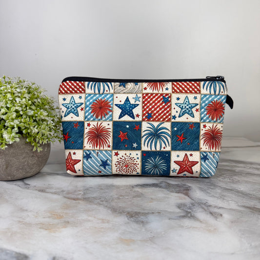 Pouch - America, Star Squares