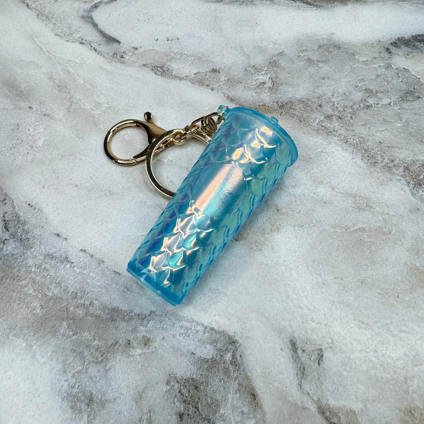 Keychain - Studded Tumbler - Blue Mermaid