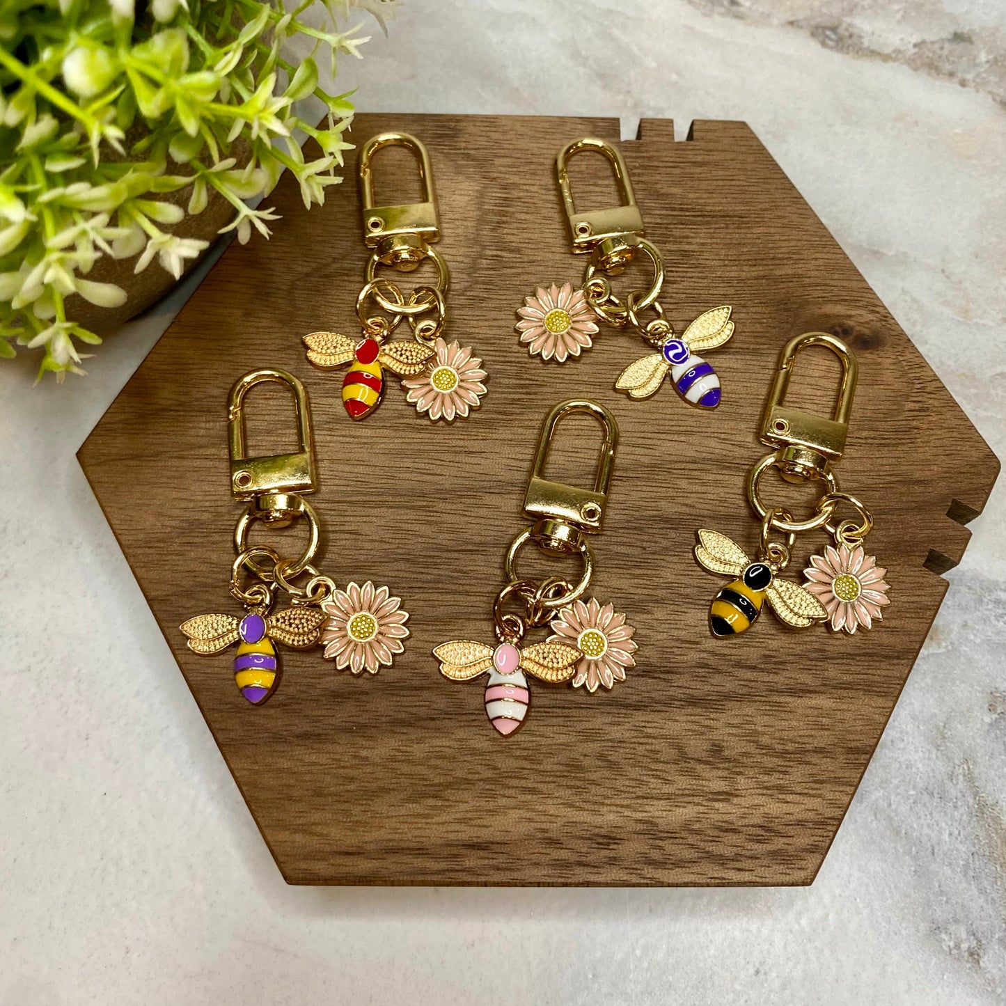 Keychain Charm - Daisy & Bee - Mix