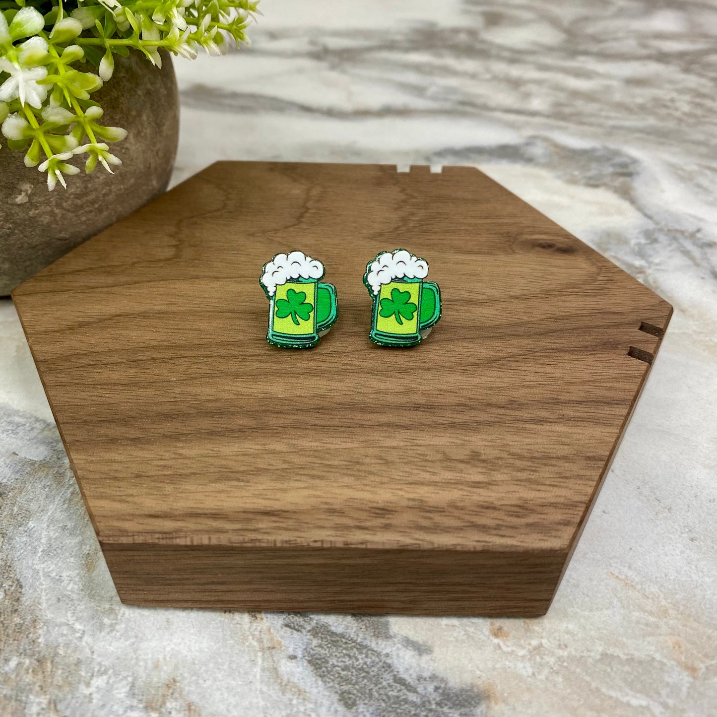 Acrylic Stud Earrings - St. Patrick’s Day - #2