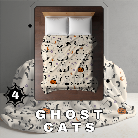 Blanket Halloween #4 - Ghost Cats - PREORDER ends 7/25