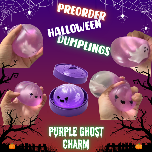 Squishy Toy - Halloween Dumpling, Ghost Charm - PREORDER