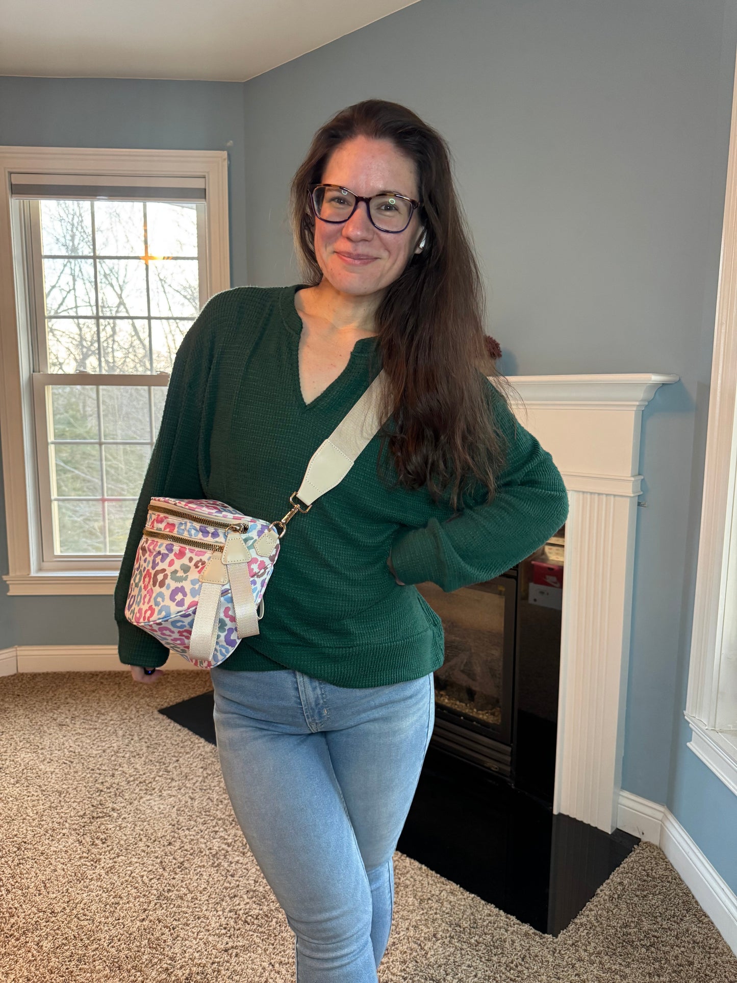 The Roni Nylon Crossbody - Animal Print Multicolor