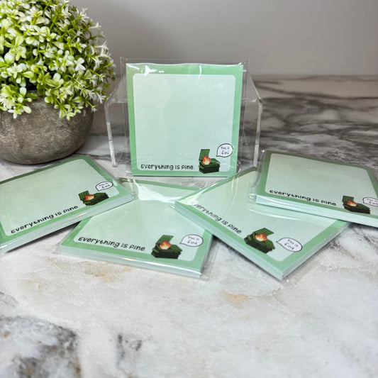 The Sticky Note Collection - Everything Is Fine Dumpster Fire