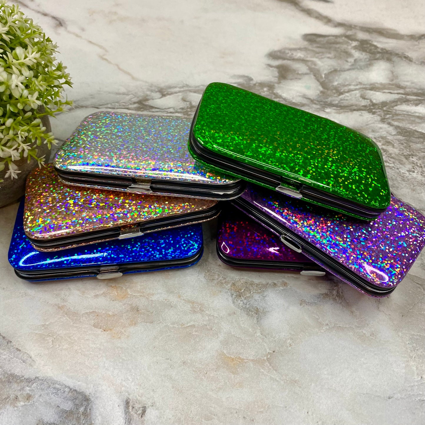 Manicure Nail Case & Set - Glitter