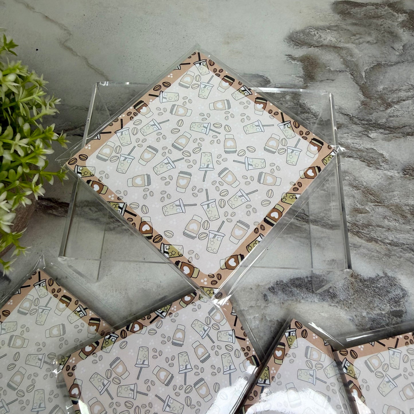 The Sticky Note Collection - Iced Coffee Hearts