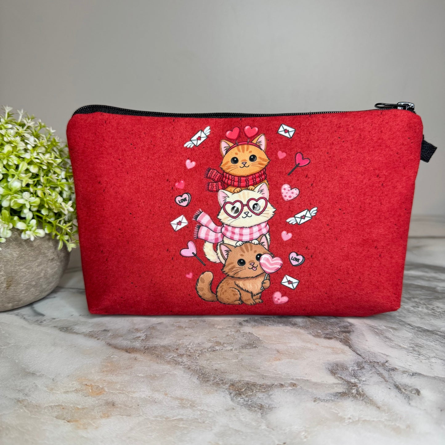 Pouch - Valentine’s Day - Cat Hearts