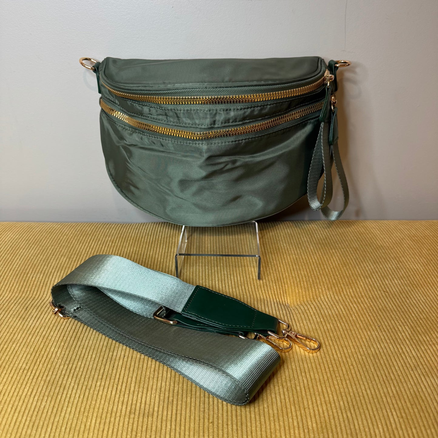The Roni Nylon Crossbody - Solid Olive