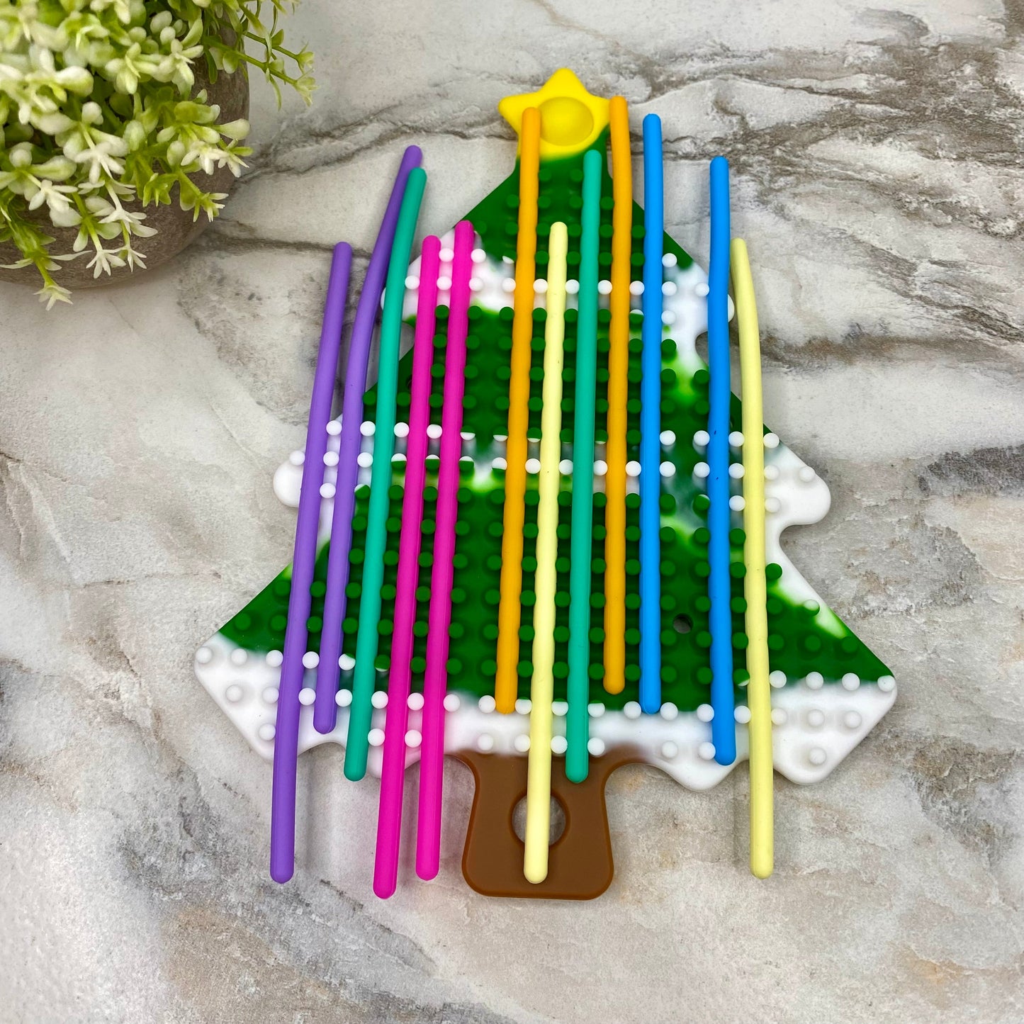 Silicone Sensory Activity Board Toy - Christmas Tree