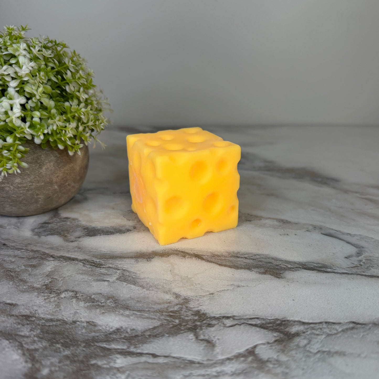 Stress Squishy Toy - Cheese Cube, Medium - PREORDER