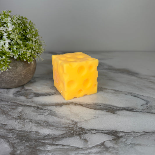 Stress Squishy Toy - Cheese Cube, Medium - PREORDER