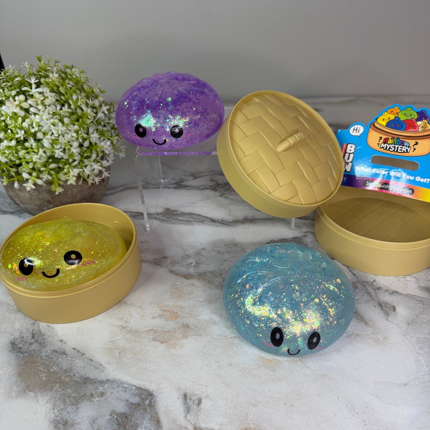 Squishy Toy - Viral Dumpling, Glitter Mix - PREORDER