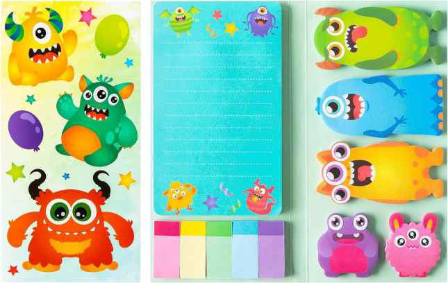 Sticky Note Booklet Set - Monster