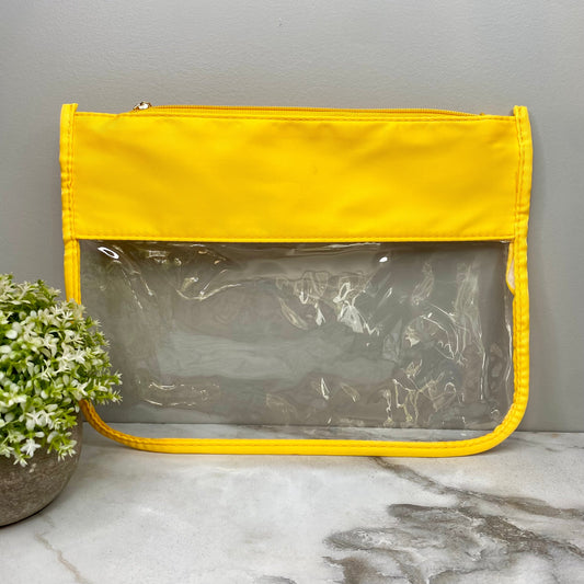 Pouch - XL Clear Zip - Yellow