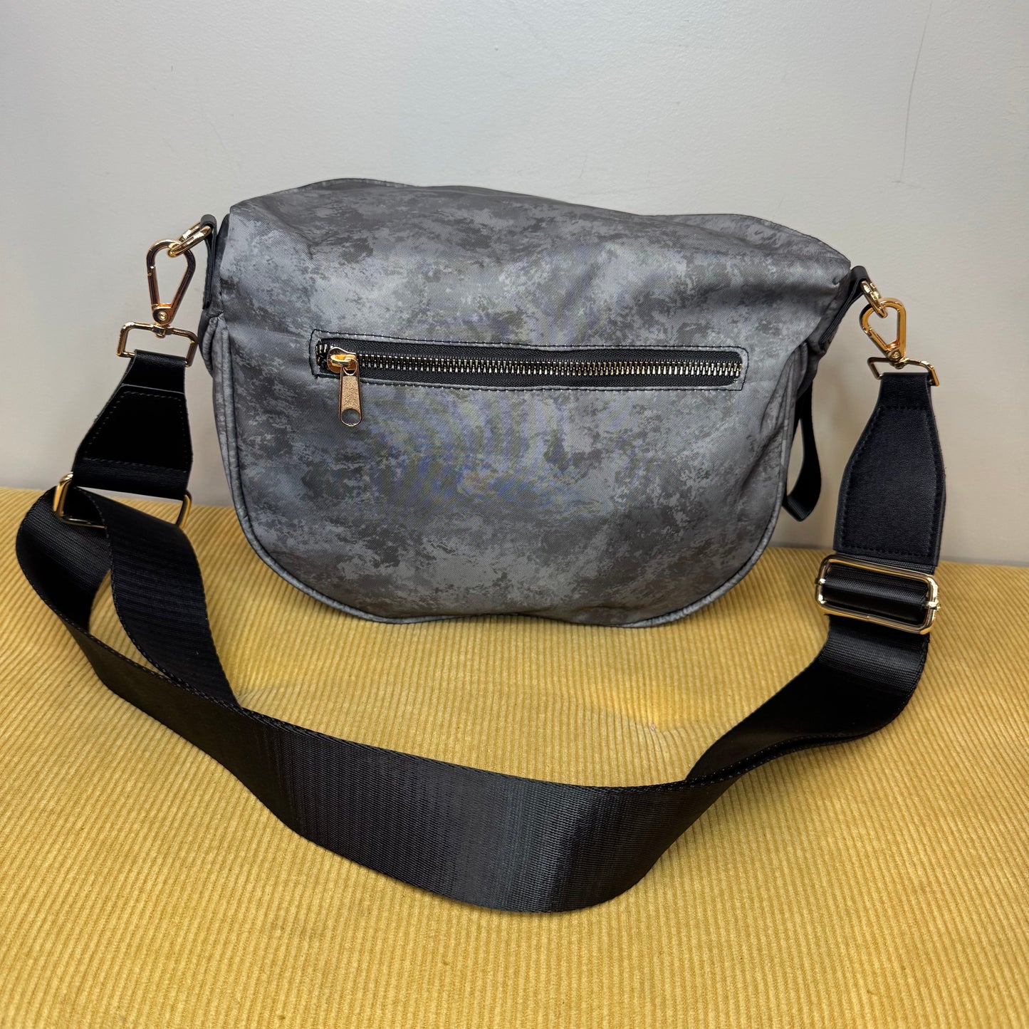 The Roni Nylon Crossbody - Medium Grey Acid Wash