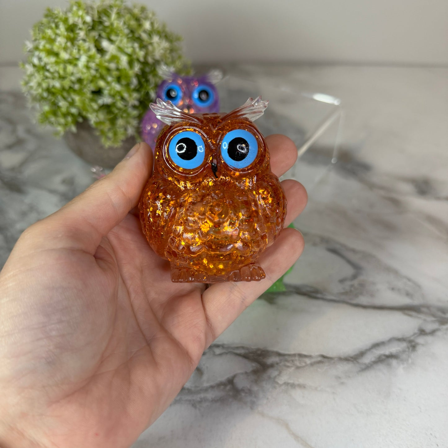 Squishy Toy - Owl, Glitter - PREORDER