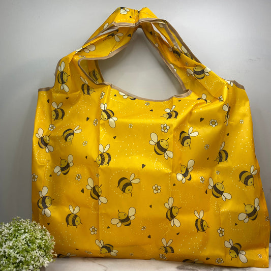 Nylon Reusable Tote Bag XL - Bee