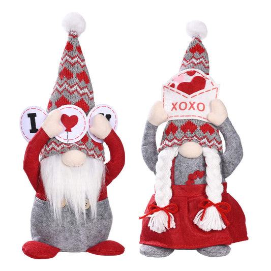 Gnome - Valentine #7 - Grey I Heart U & XOXO - PREORDER 12/12-12/15