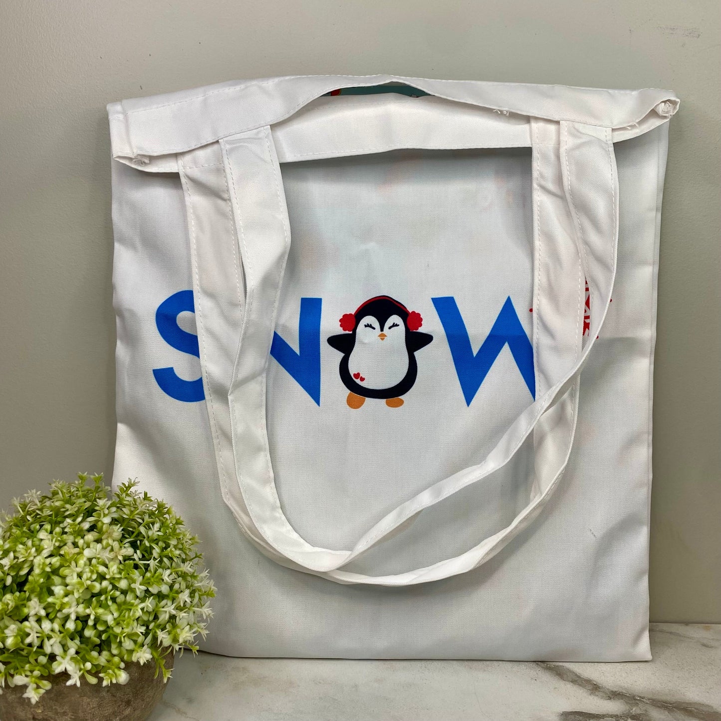 Tote Bag - Christmas/Hanukkah - #45 - Snow Penguin