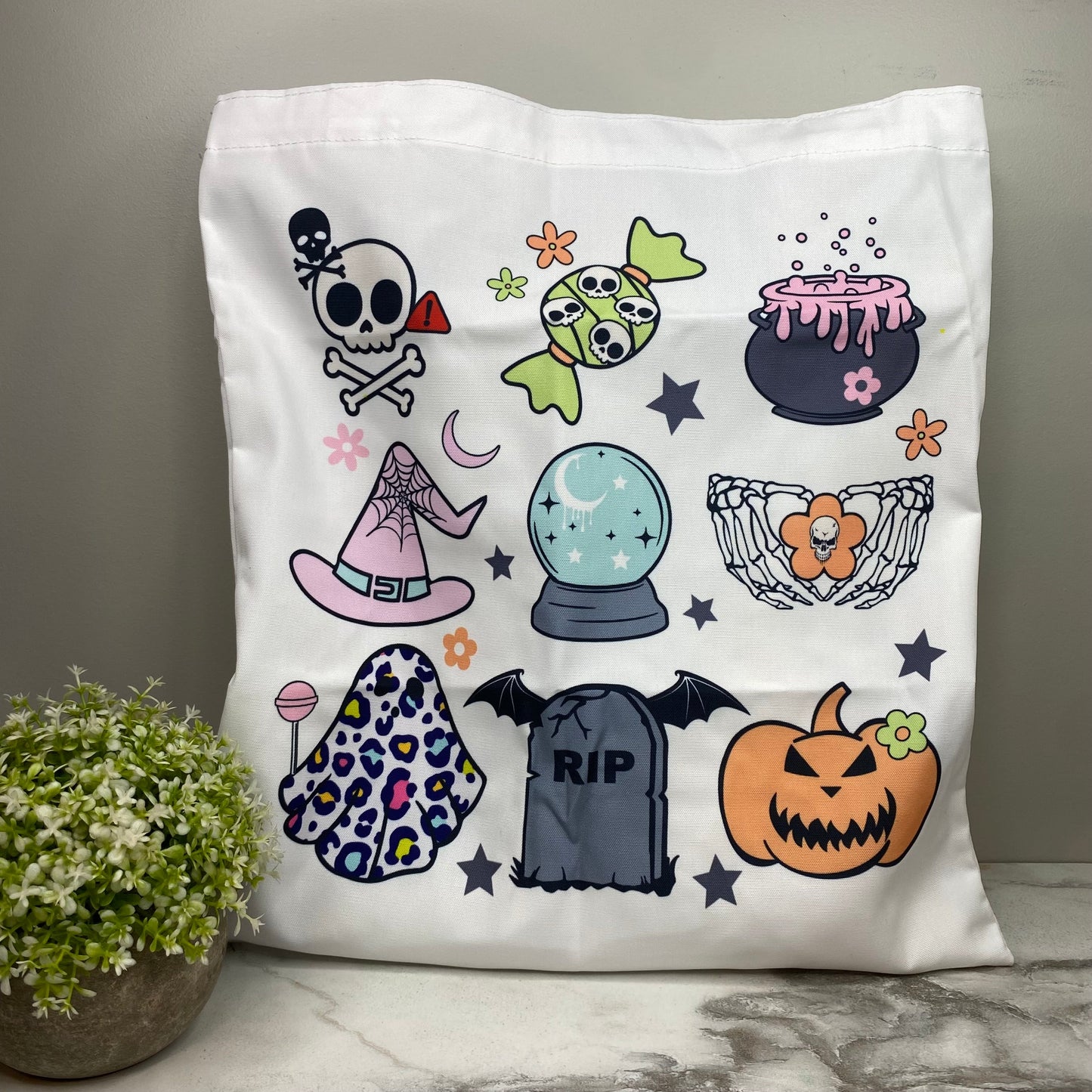 Tote Bag - Halloween - Candy Heart Ghost