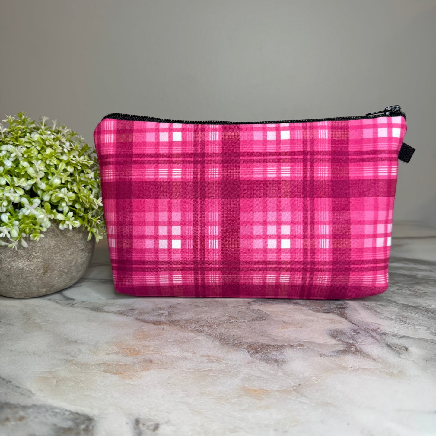 Pouch - Valentine’s Day - Pink Plaid