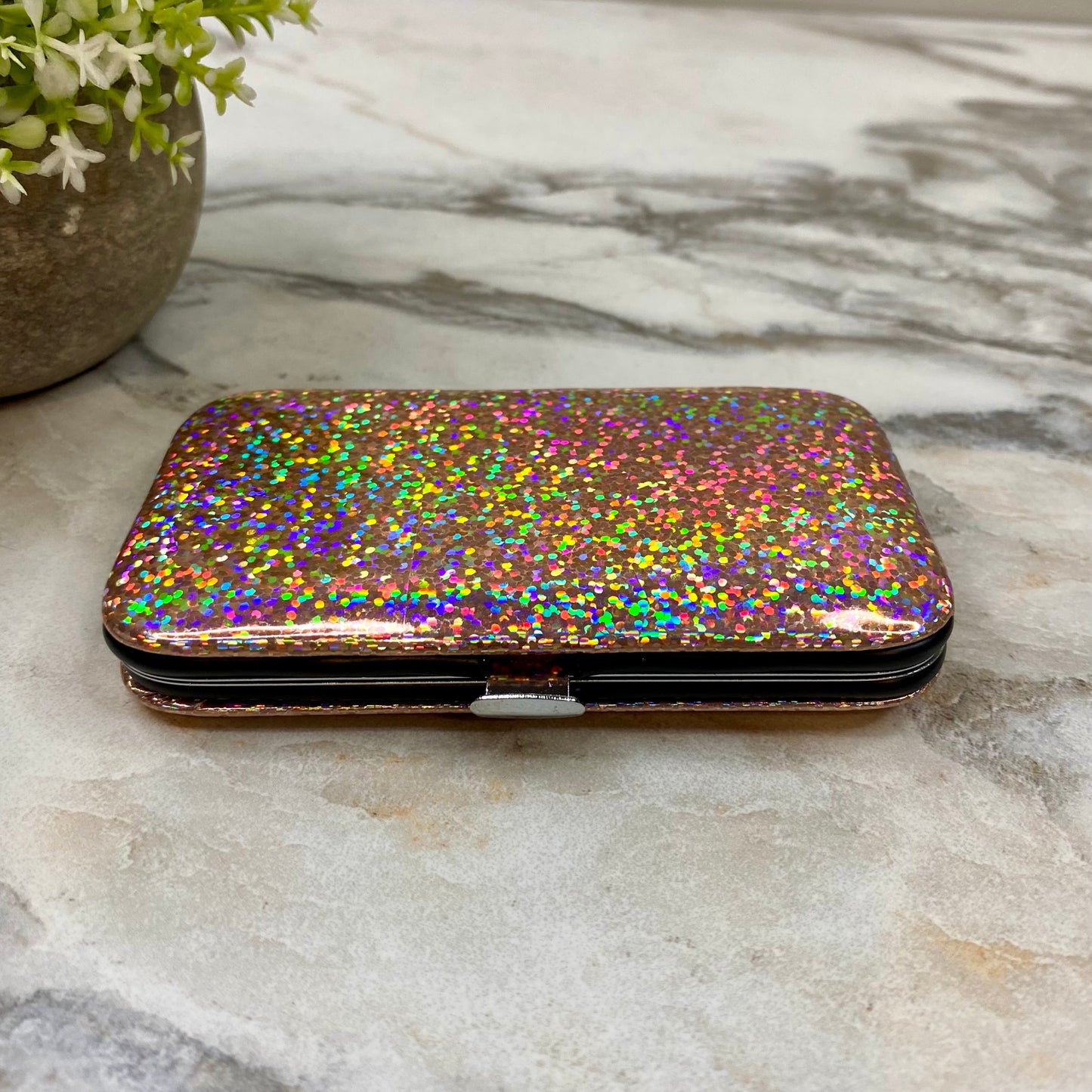 Manicure Nail Case & Set - Glitter