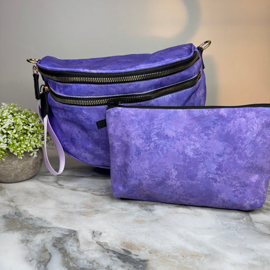 Bundled Set - Roni & Pouch - Purple Acid Wash