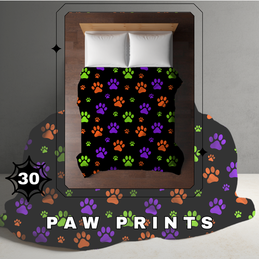 Blanket Halloween #30 - Paw Print - PREORDER ends 7/25