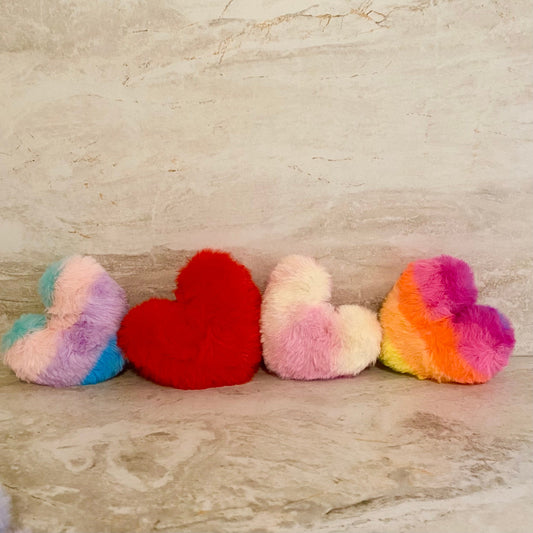 Keychain - Fuzzy Pom Pom - Heart