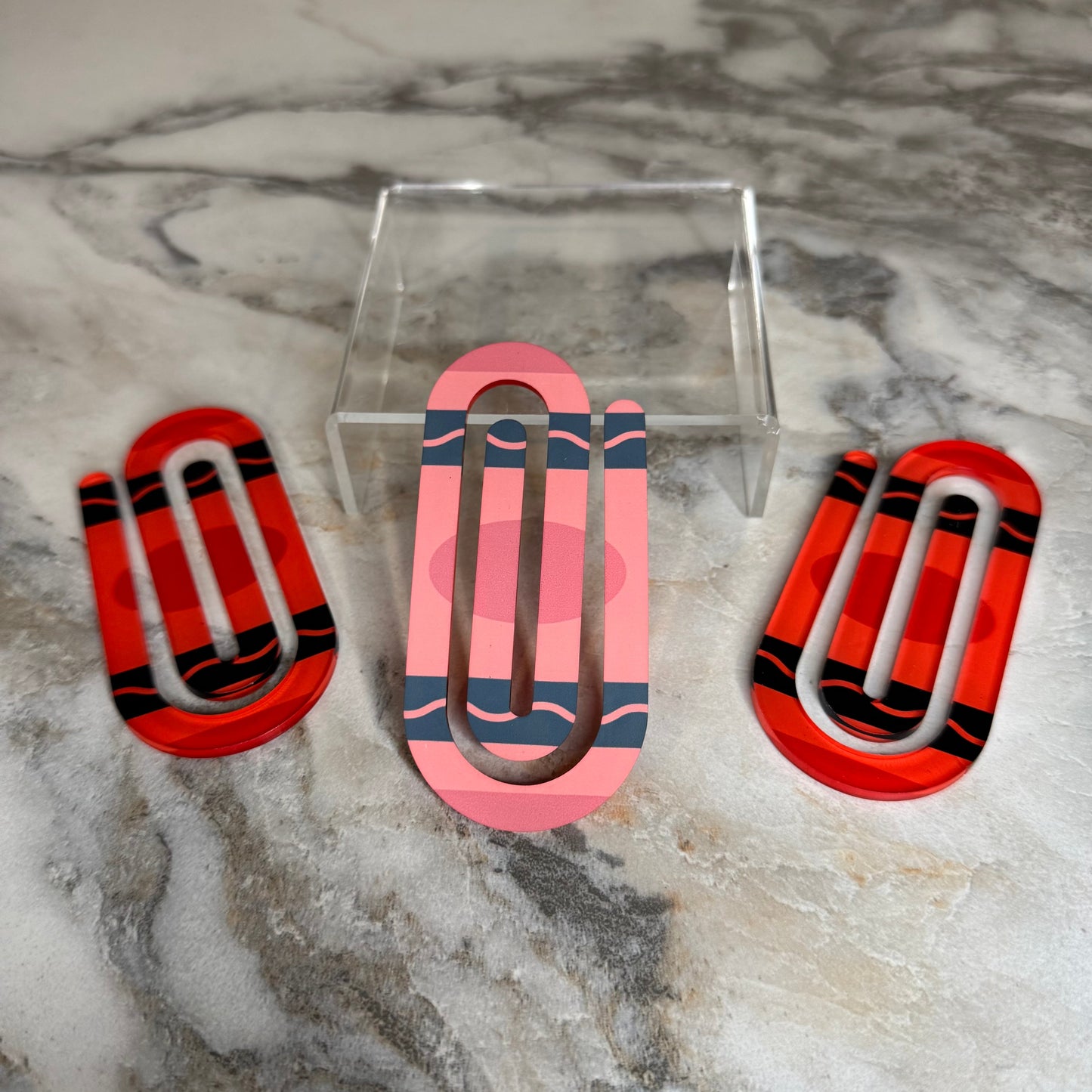 Jumbo Paperclip - Red Crayon