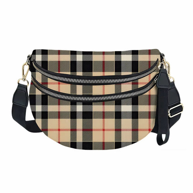 The Roni Nylon Crossbody - Famous Plaid