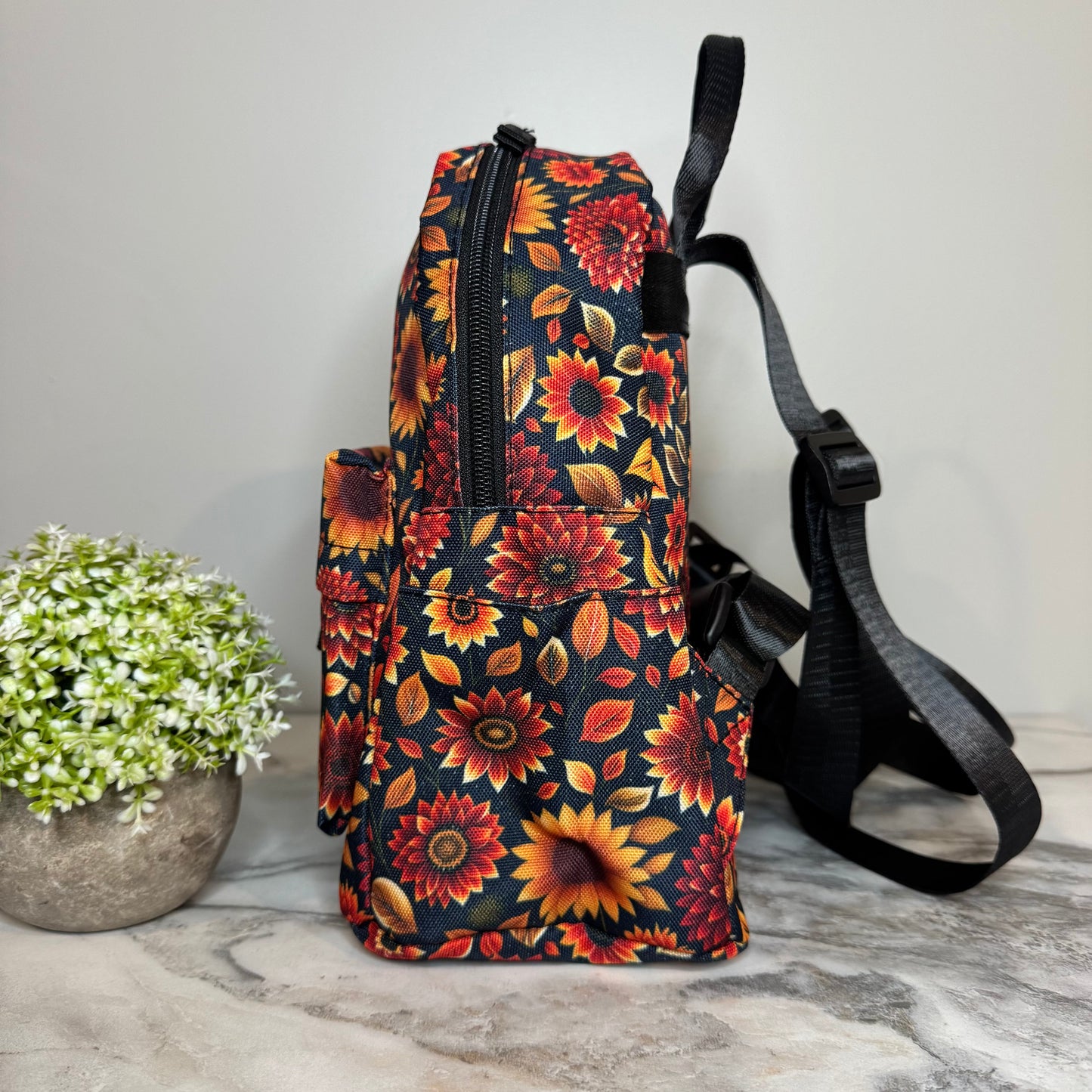 Mini Backpack - Moody Crimson Floral