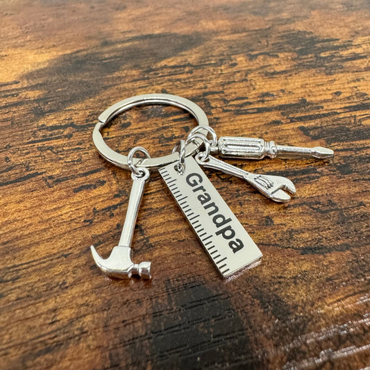 Keychain - Grandpa Tools Silver