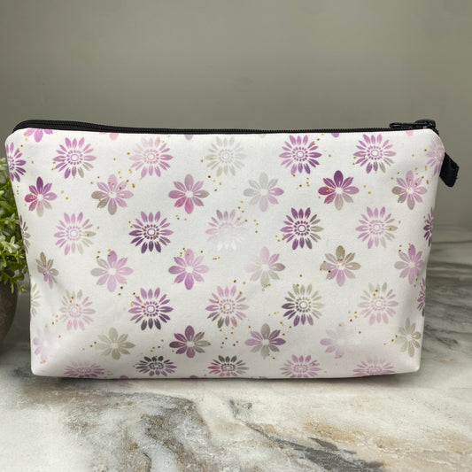 Pouch - Floral Purple Gold