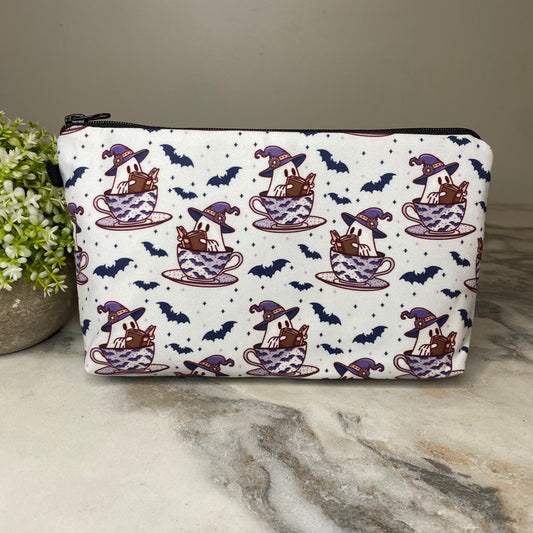 Pouch - Halloween Fall - Ghost Book Tea Cup