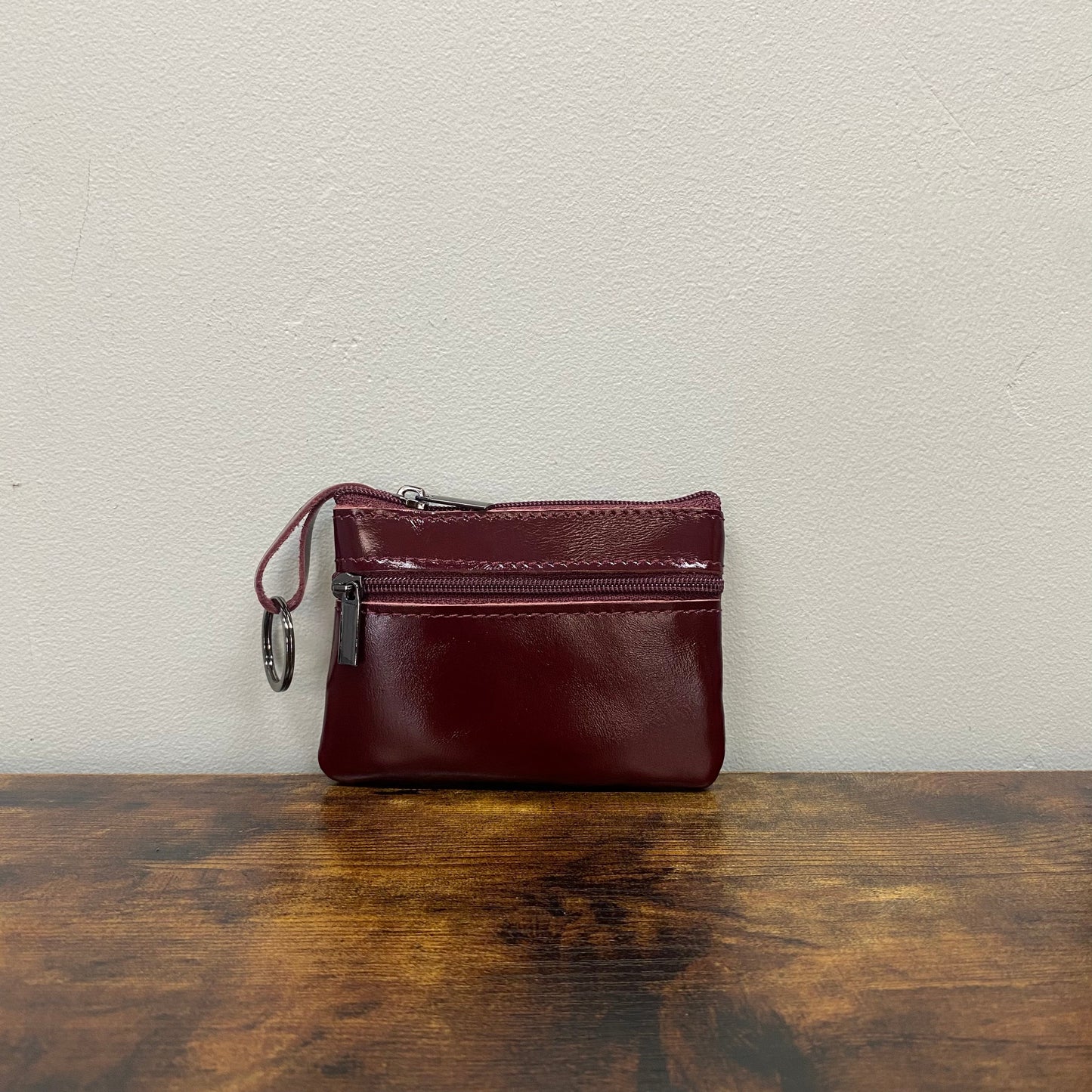 Card Holder Wallet Keychain - Genuine Leather