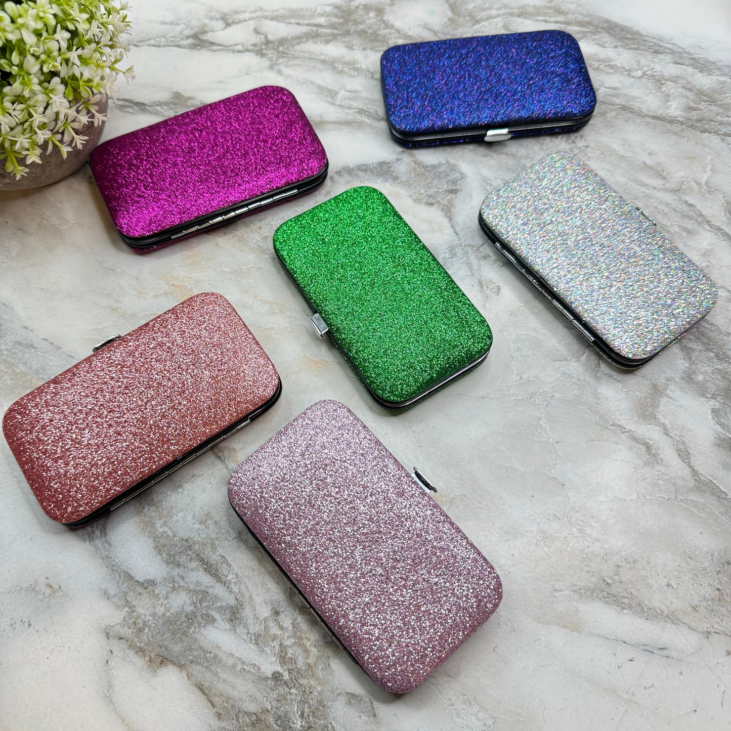 Manicure Nail Case & Set - Glitter #2